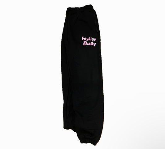 FB Jogging Pants (Black and Pink)