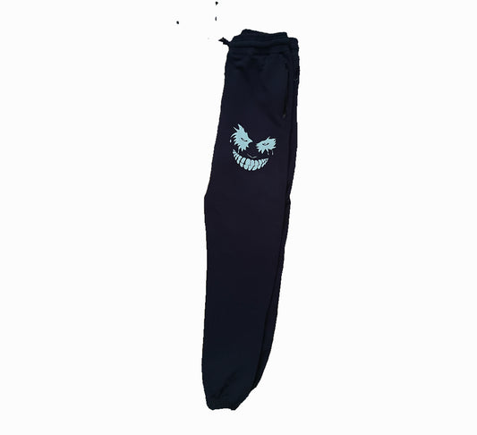 Smile Jogging Pants (Dark Blue and Reflective)