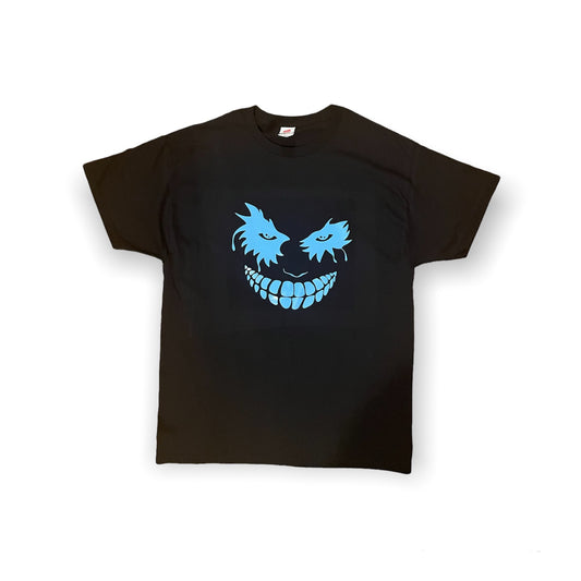 Smile T-Shirt (Black and Light Blue)