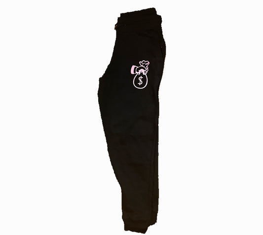 Money Bag Jogging Pants (Black and Pink)